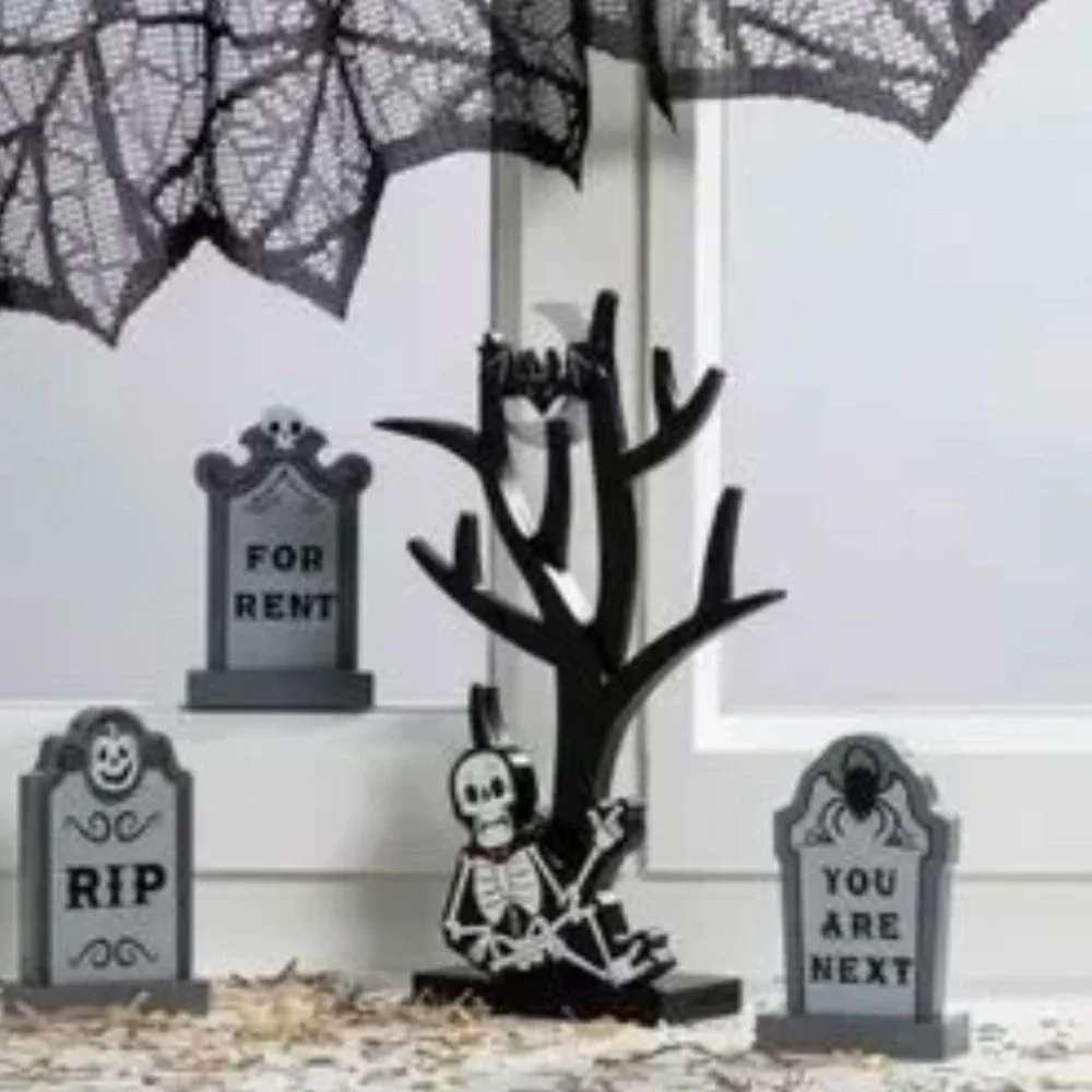 Target Halloween Hyde & Eek Boutique Mini Black tree with skeleton